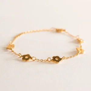 Waterproof Flower Bracelets, Dorado