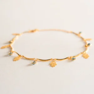 Palm Charm Anklets, Dorado