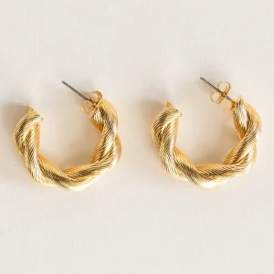 Stuning Twist Earrings, Dorado