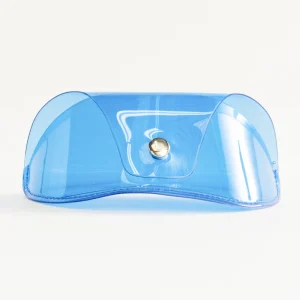 Transparent Plastic Fantastic Sunglass Cases, Azul Claro