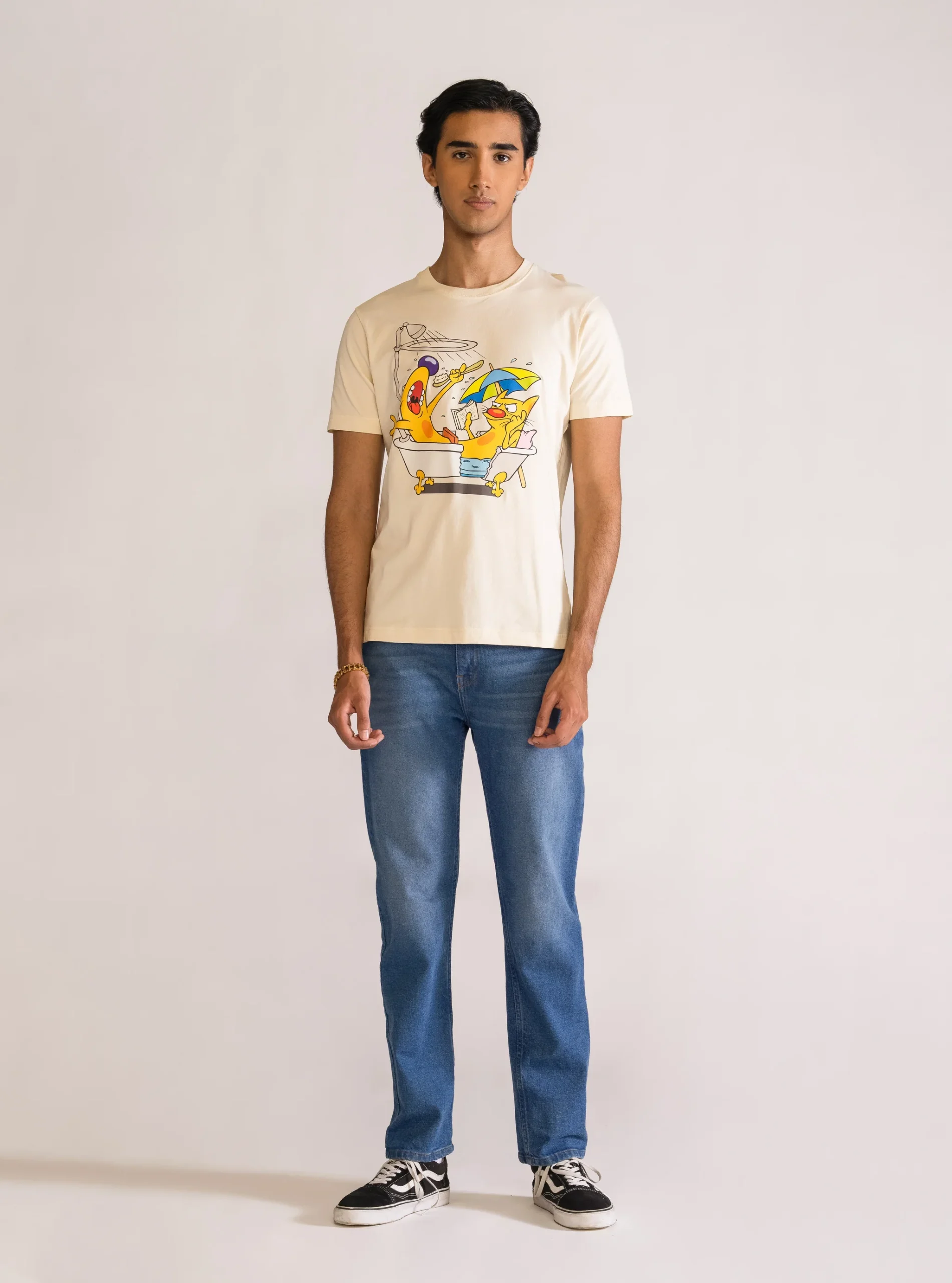 Raining Cats & Dogs Playera, Crema - Imagen 4