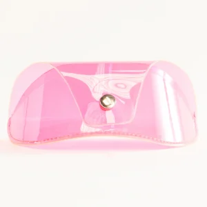 Transparent Plastic Fantastic Sunglass Cases, Rosado