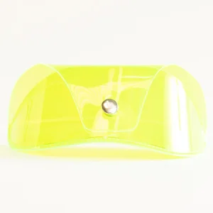 Transparent Plastic Fantastic Sunglass Cases, Amarillo Claro