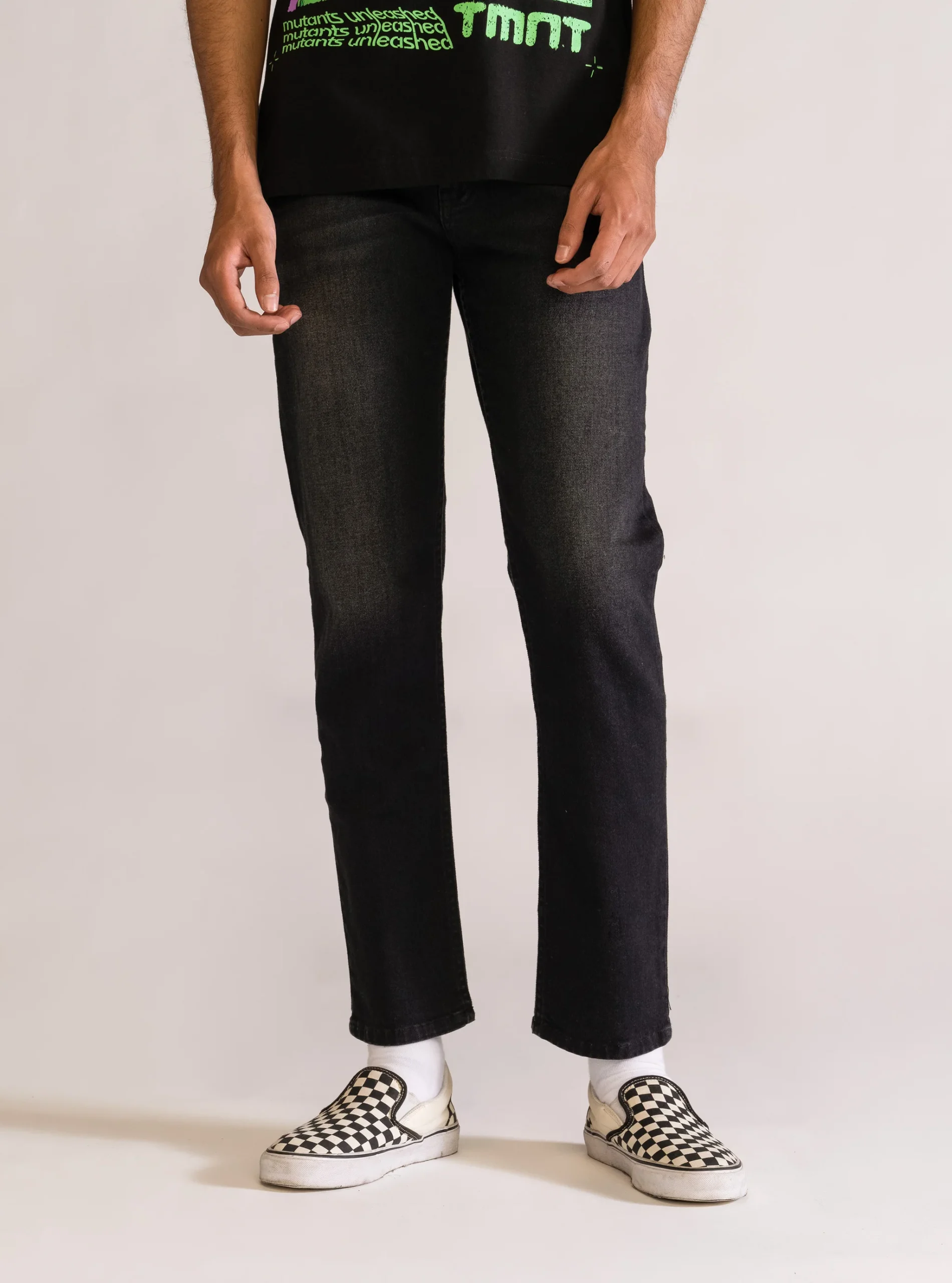 Wavelength Slim Fit Jeans, Negro