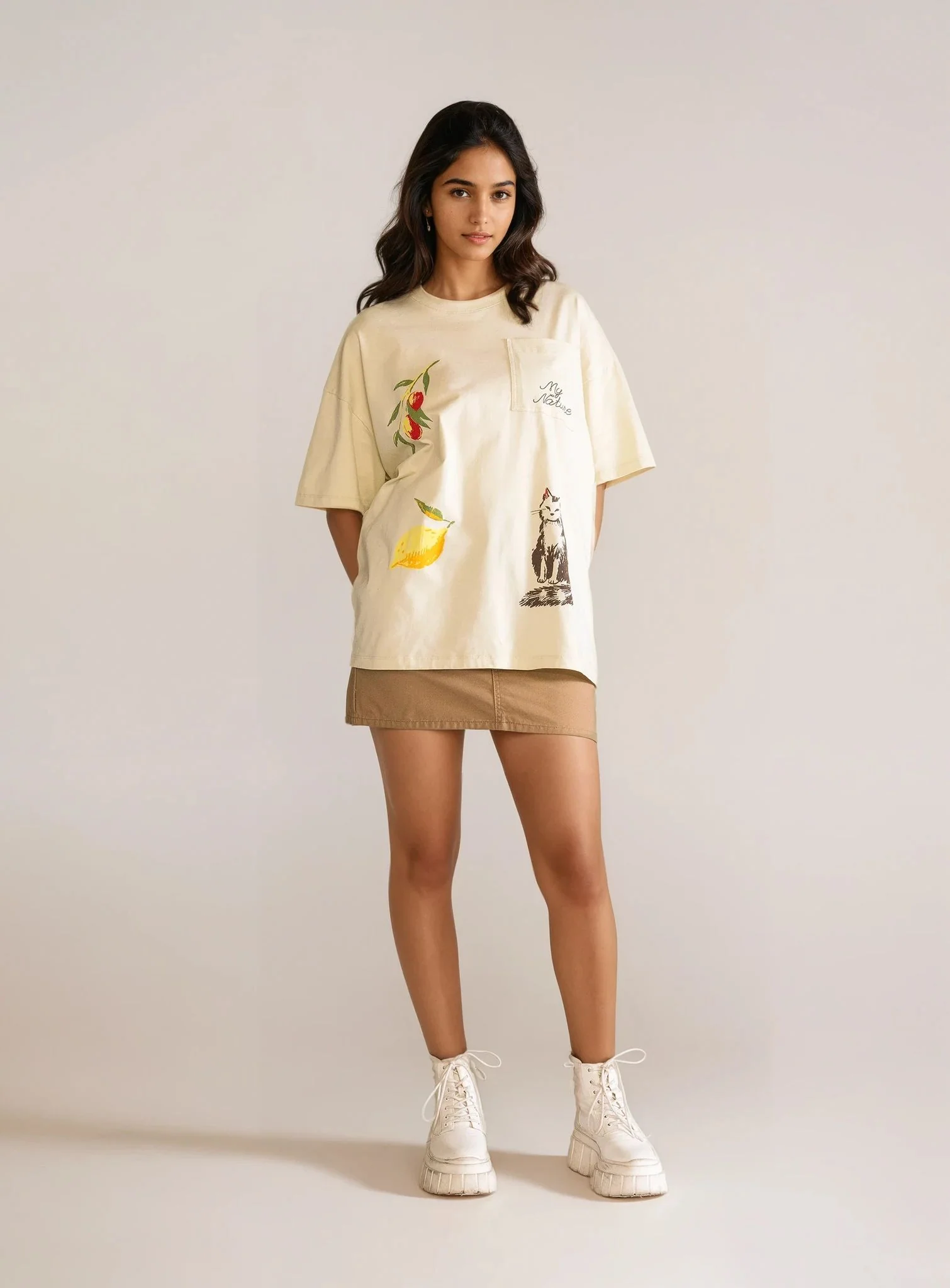 Essentials Oversized Playera, Verde Menta - Imagen 3