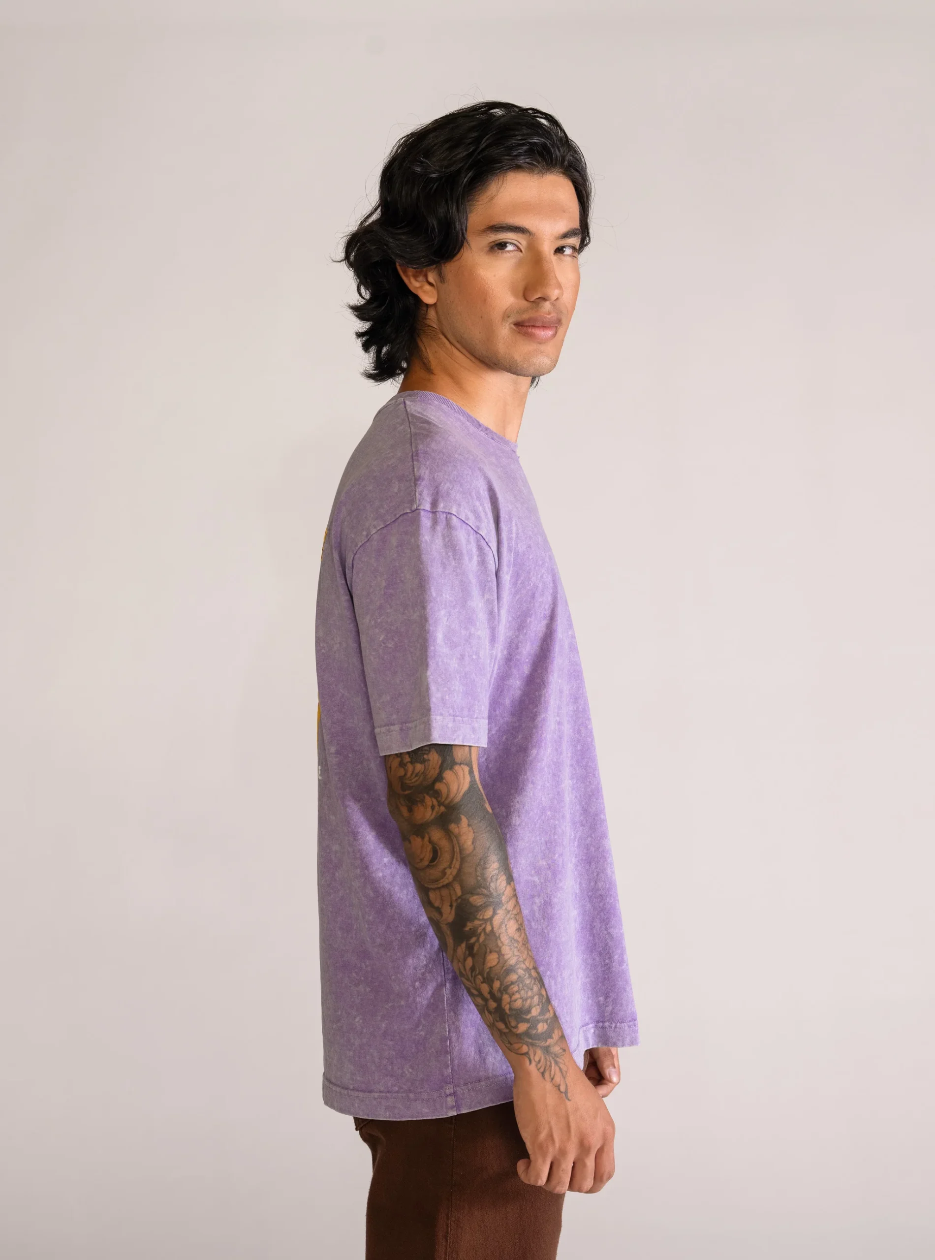 Clock In Playera Drop, Lila - Imagen 3