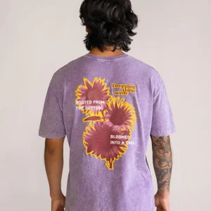 Clock In Playera Drop, Lila