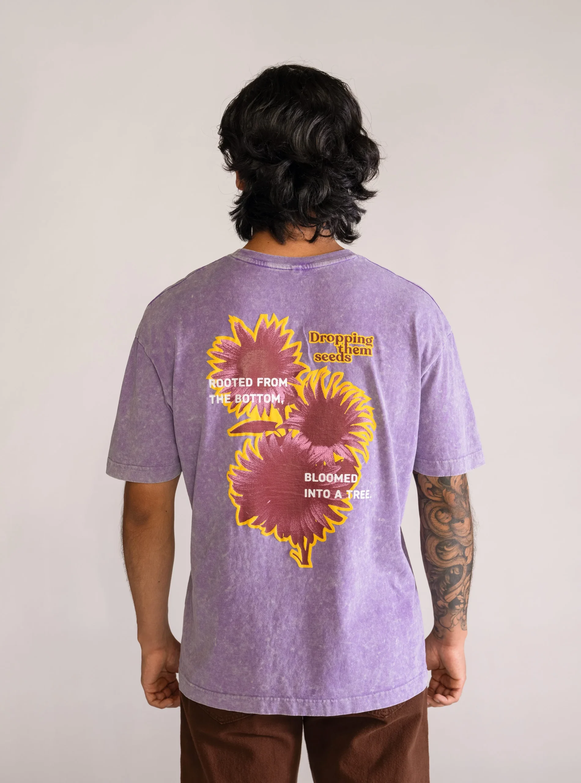 Clock In Playera Drop, Lila