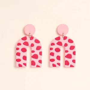 Arc de Triomphe Earrings, Rosado