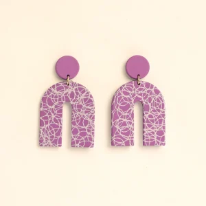Arc de Triomphe Earrings, Morado