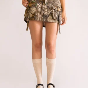 Abstract Mini Skirt, Verde Olivo