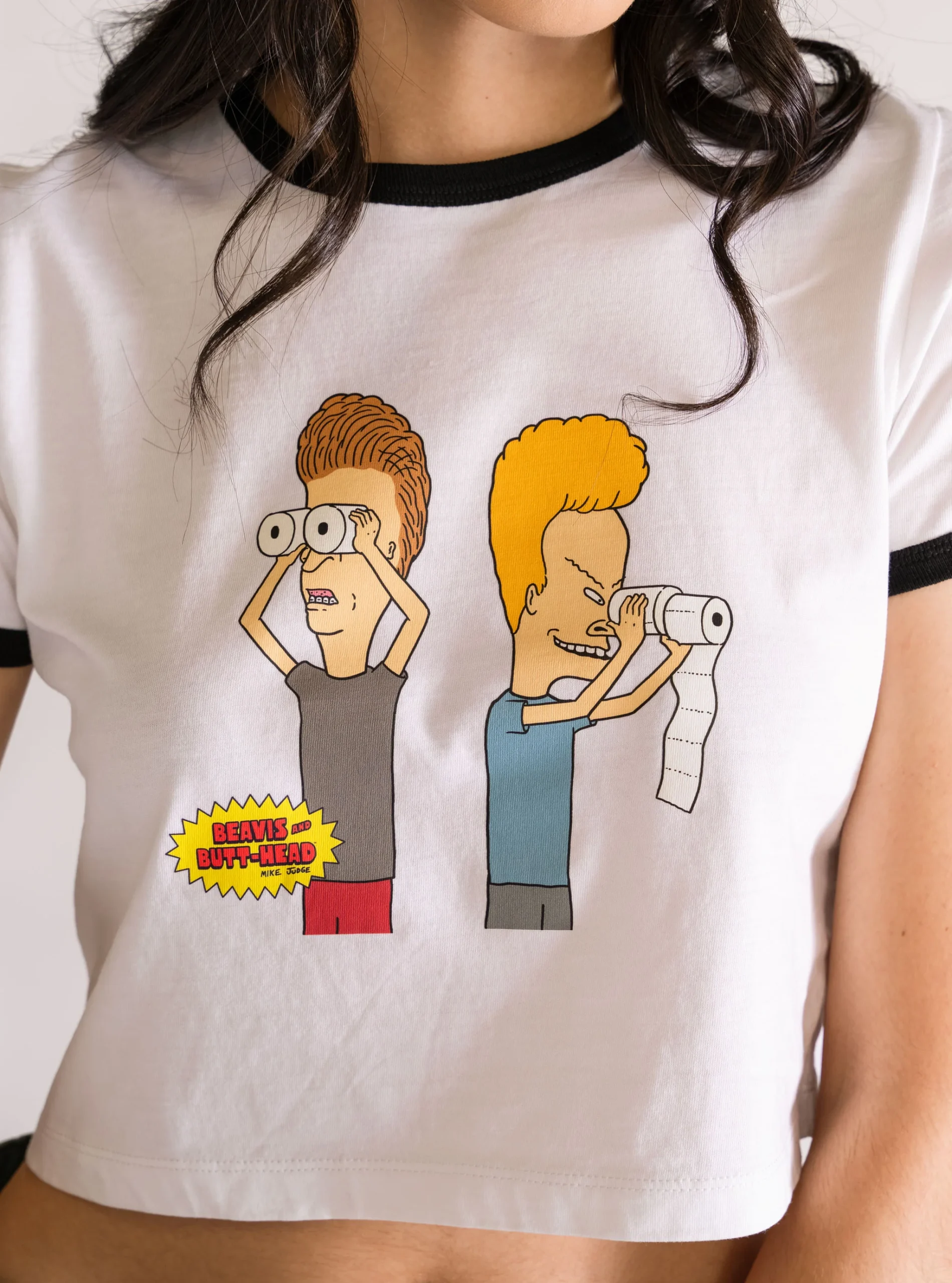 Beavis & Butthead, Baby Tee, Blanco - Imagen 5