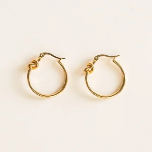 Knot Off Earrings, Dorado