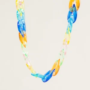 CURB LINK NECKLACE, Azul Claro
