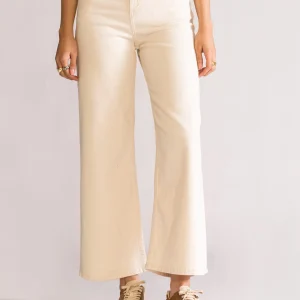 Sunday Mood Wide Leg Jeans, Blanco Hueso