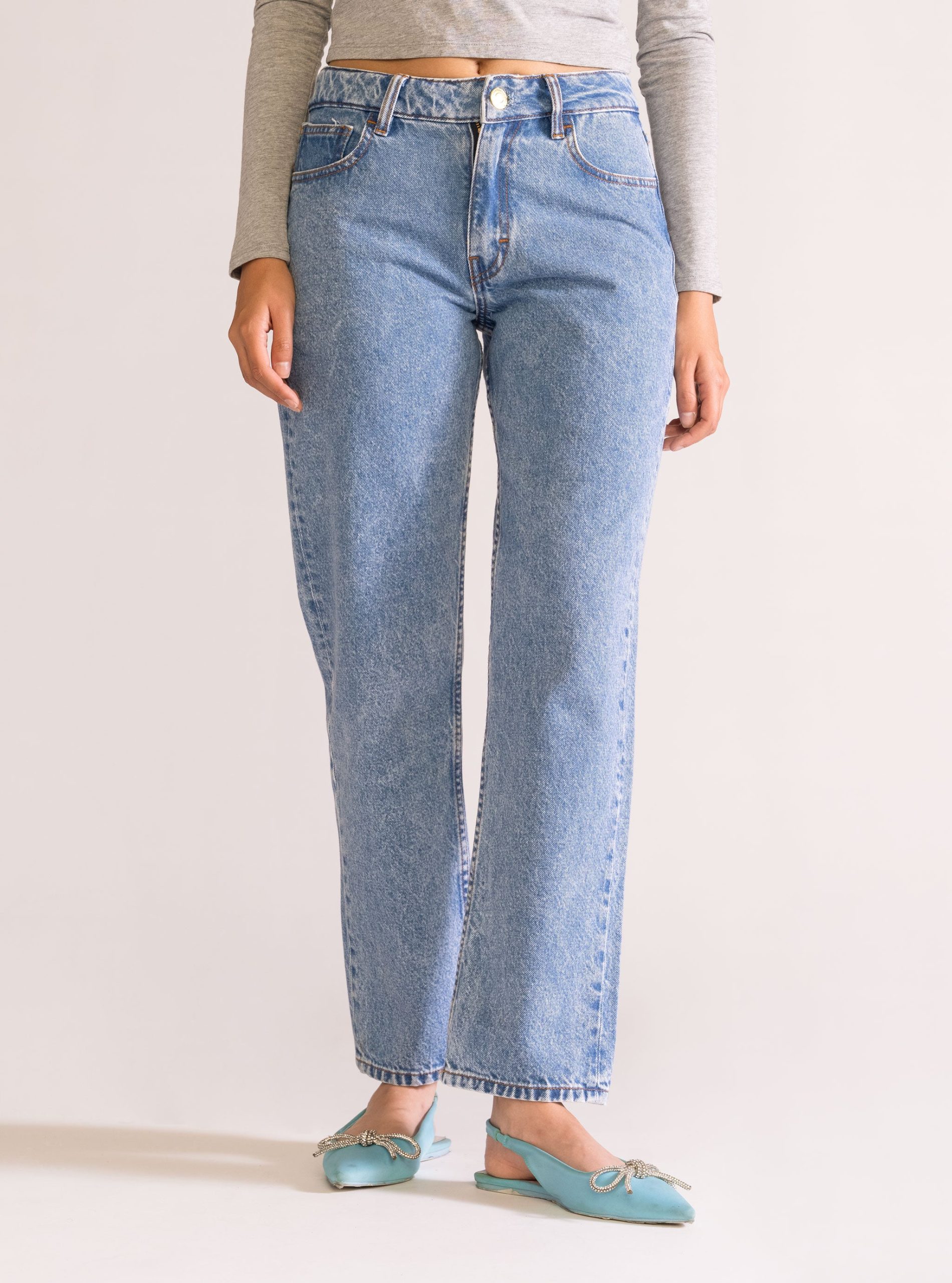 Disturb Me Slim Jeans, Azul Claro