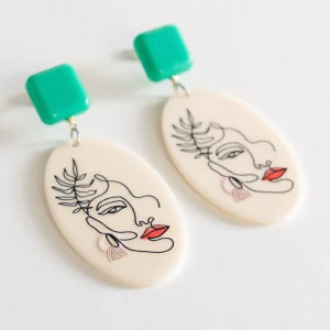 Into you Earrings, Verde Claro