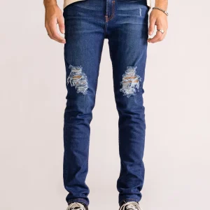 Hot Blue Skinny Jeans, Azul Obscuro