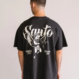 Angels & G*ns Playera, Gris Obscuro