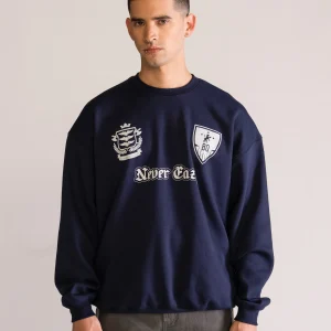 Never Cozy Crew Neck, Azul Marino