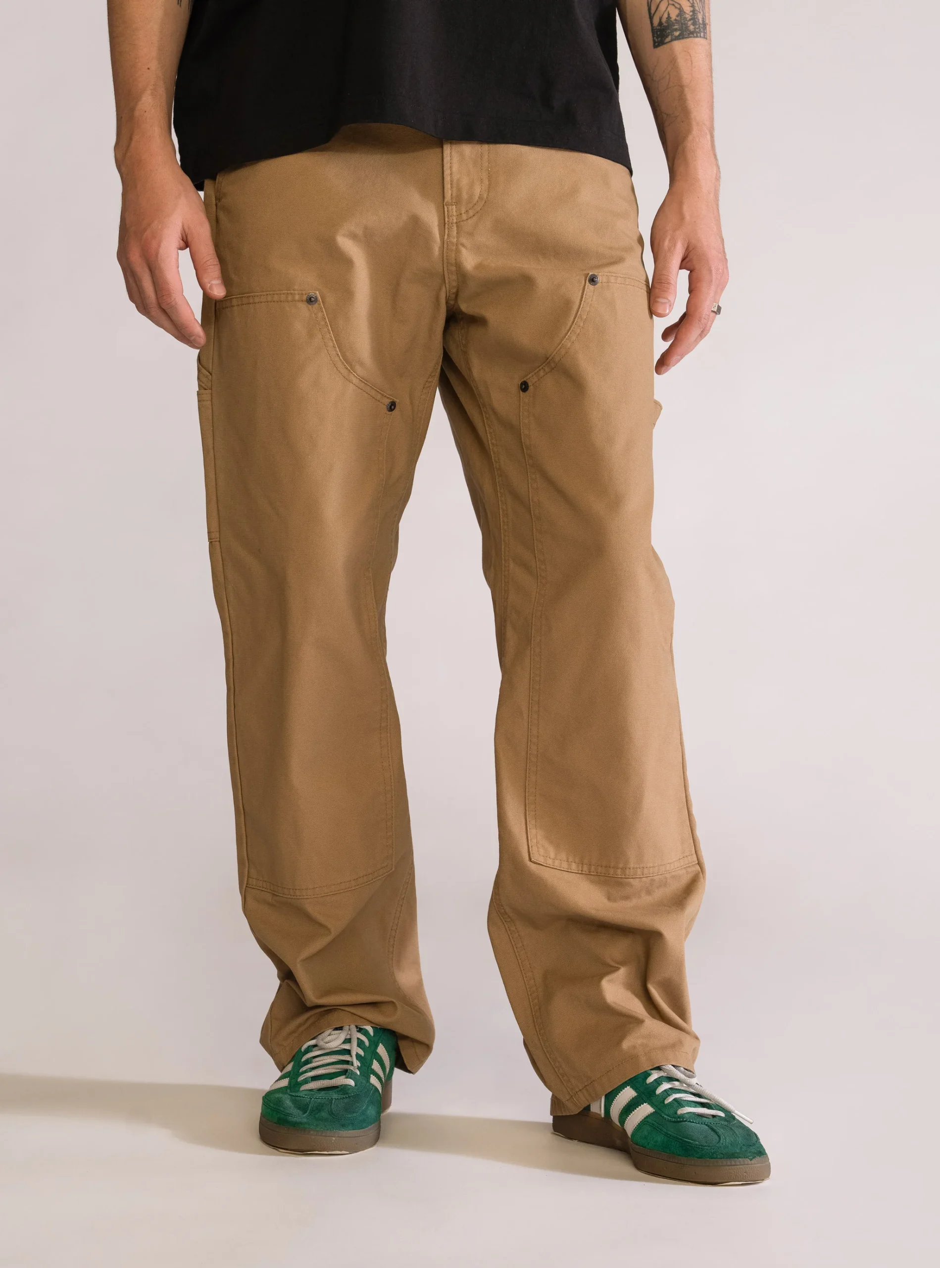 Charmed Up Pantalón Carpintero, Café Claro