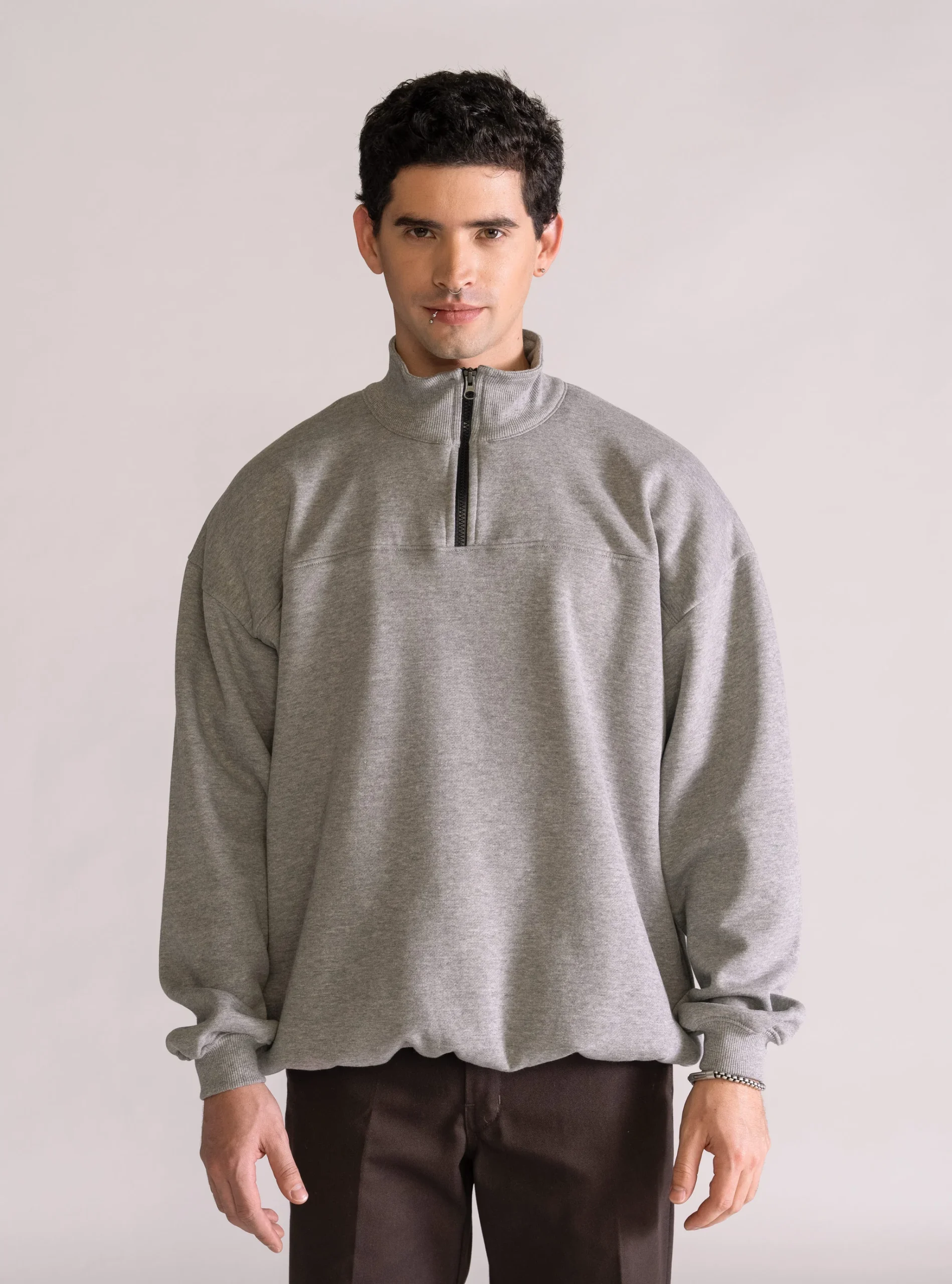 Hard Life Sudadero, Gris Claro