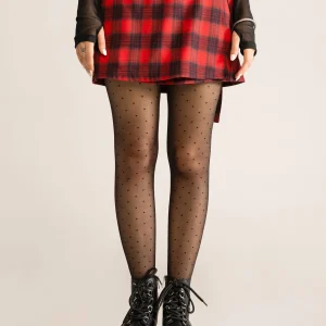 Scarlet Noir Asymmetric Skirt, Rojo