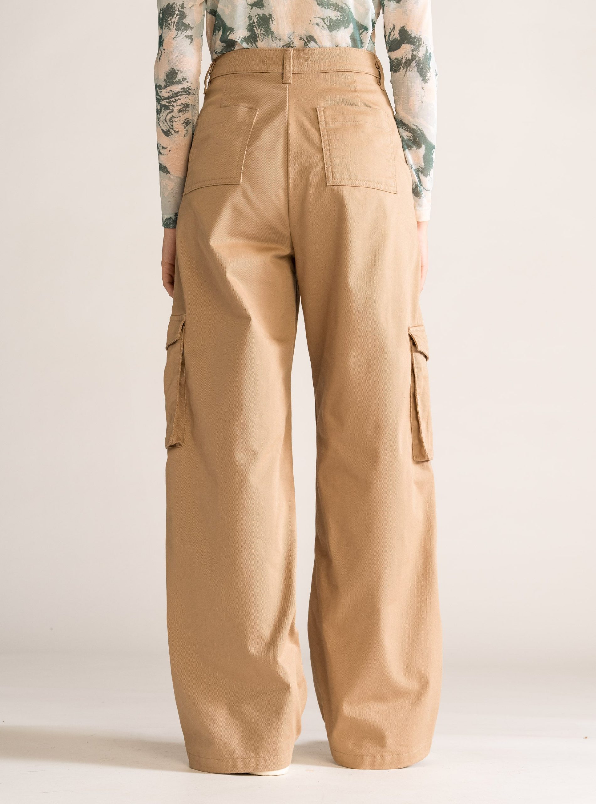 So Fetch Wide Leg Cargo Pants, Kaky - Imagen 5