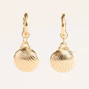 Small Shell Beach Earrings, Dorado