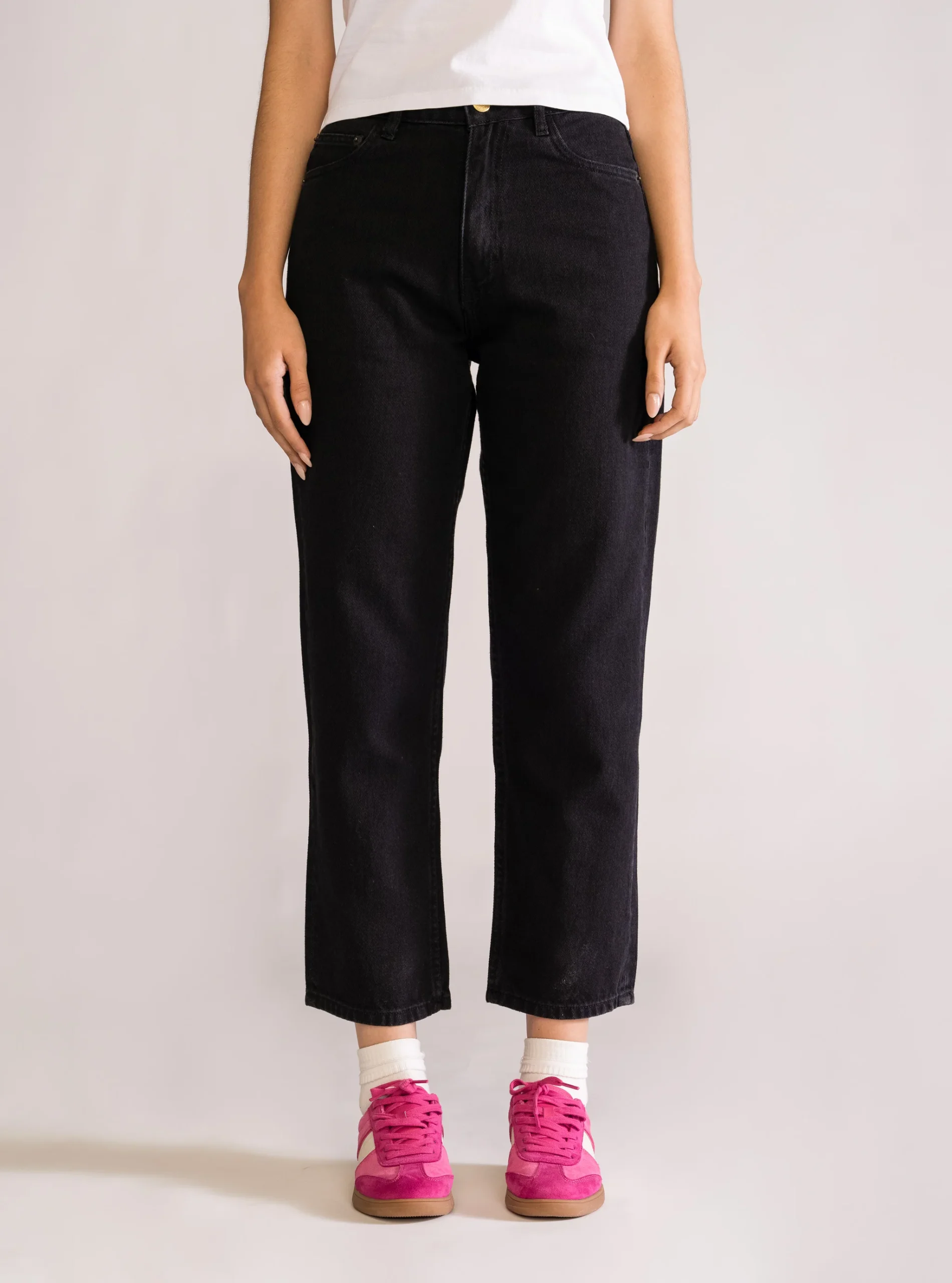 Like A Lady Straight Jeans, Negro