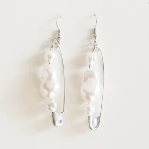 Oh-Woah Earrings, Plateado