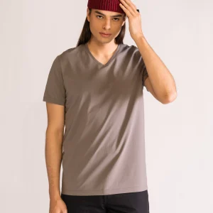 The Perfect T-Shirt V-Neck, Gris Obscuro
