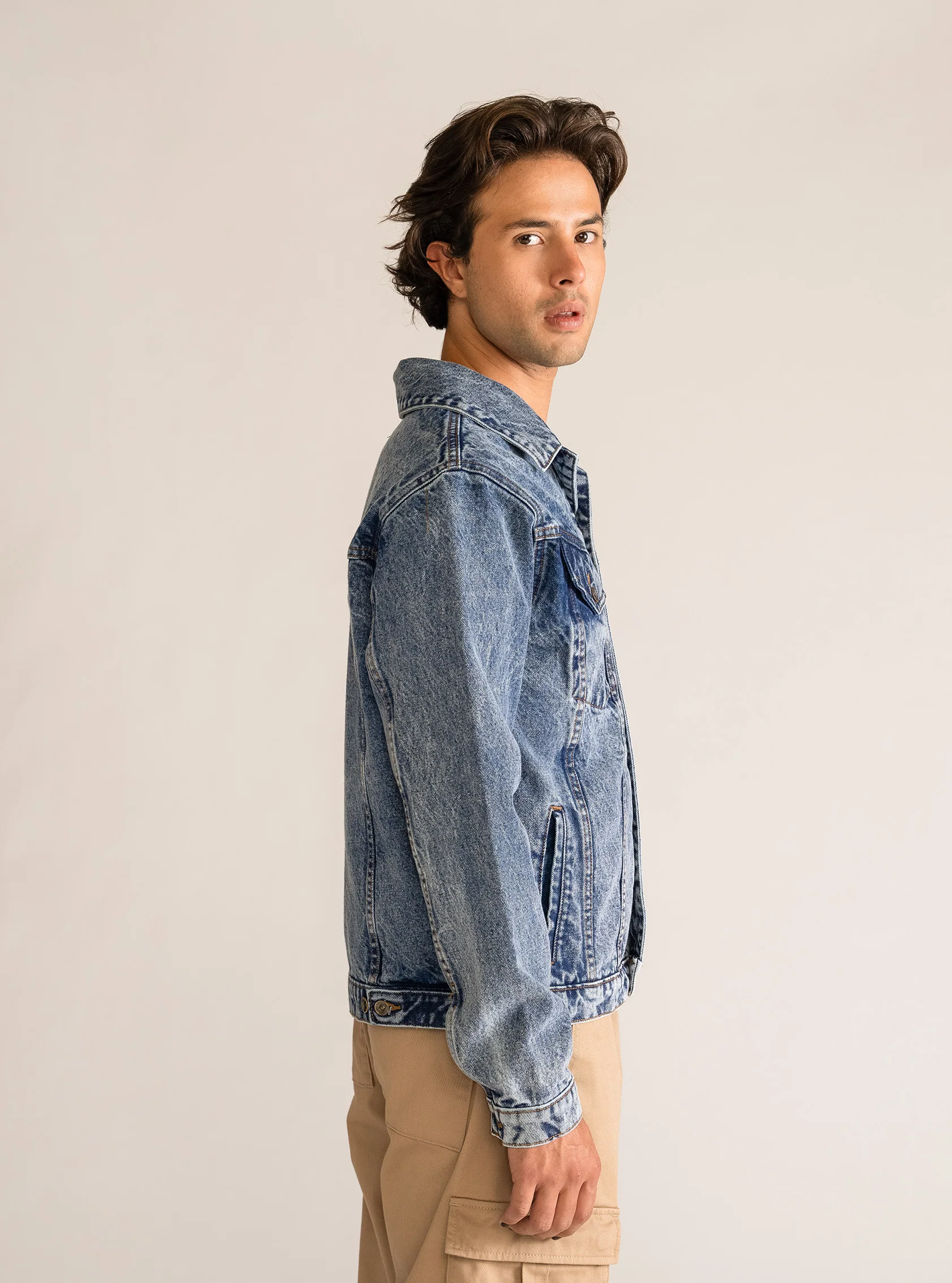 Classic Denim Jacket, Azul Obscuro - Imagen 3