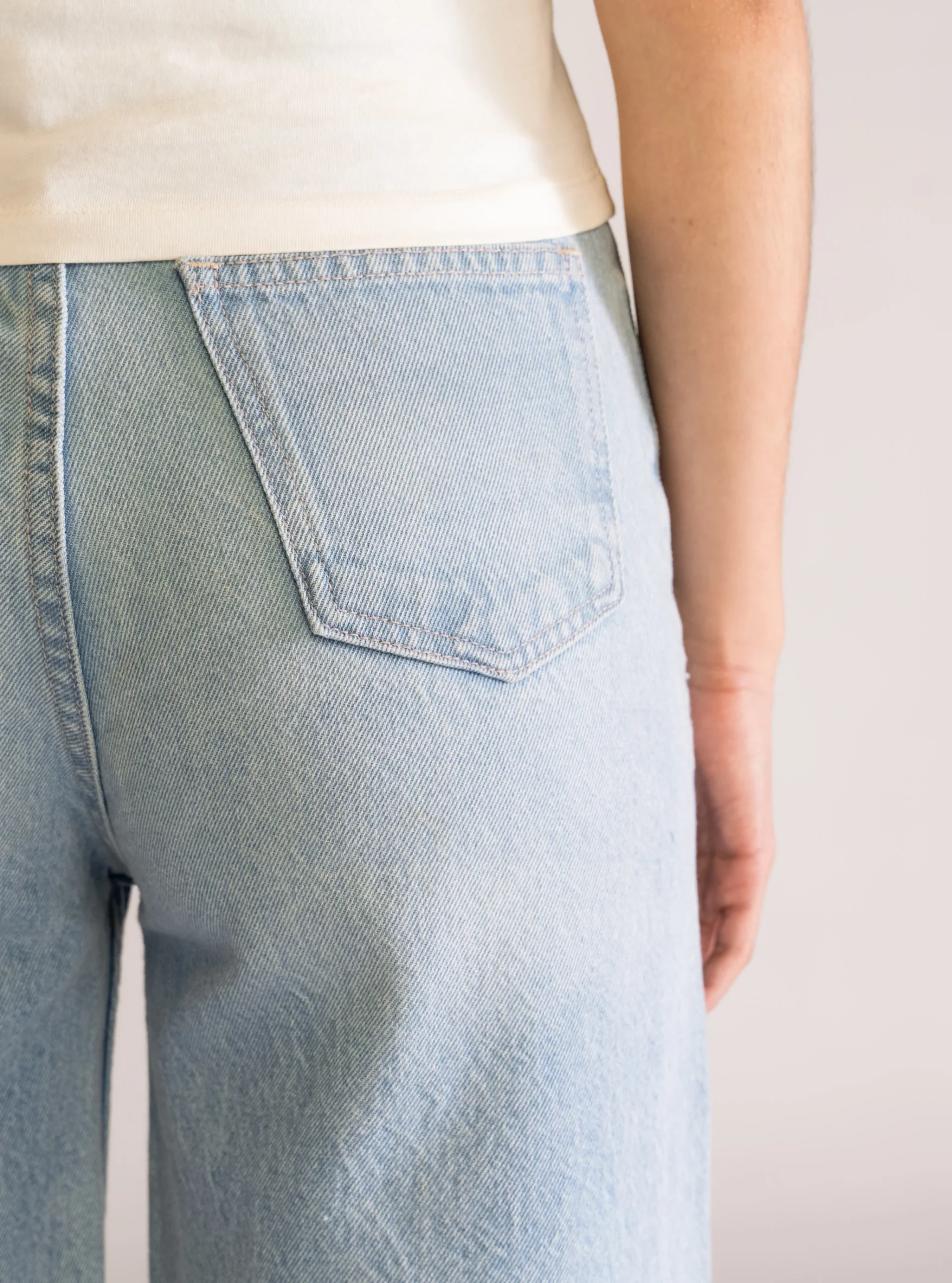 Nobody's Wide Leg Jeans, Celeste - Imagen 4