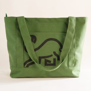 Tote Bag Food And Family, Verde Obscuro
