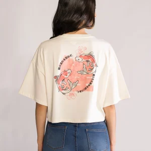 Balance Cropped Playera, Crema