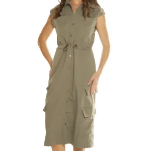 Vestido largo casual tela fresca