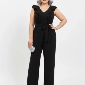 Enterizo largo plus size elegante