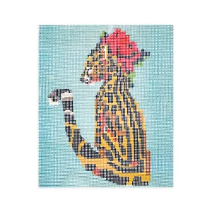 Esterilla Leopardo con Flores 50x60 I.Jullian