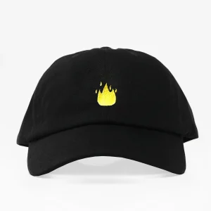 Fire Emoji Dad Hat - Negra