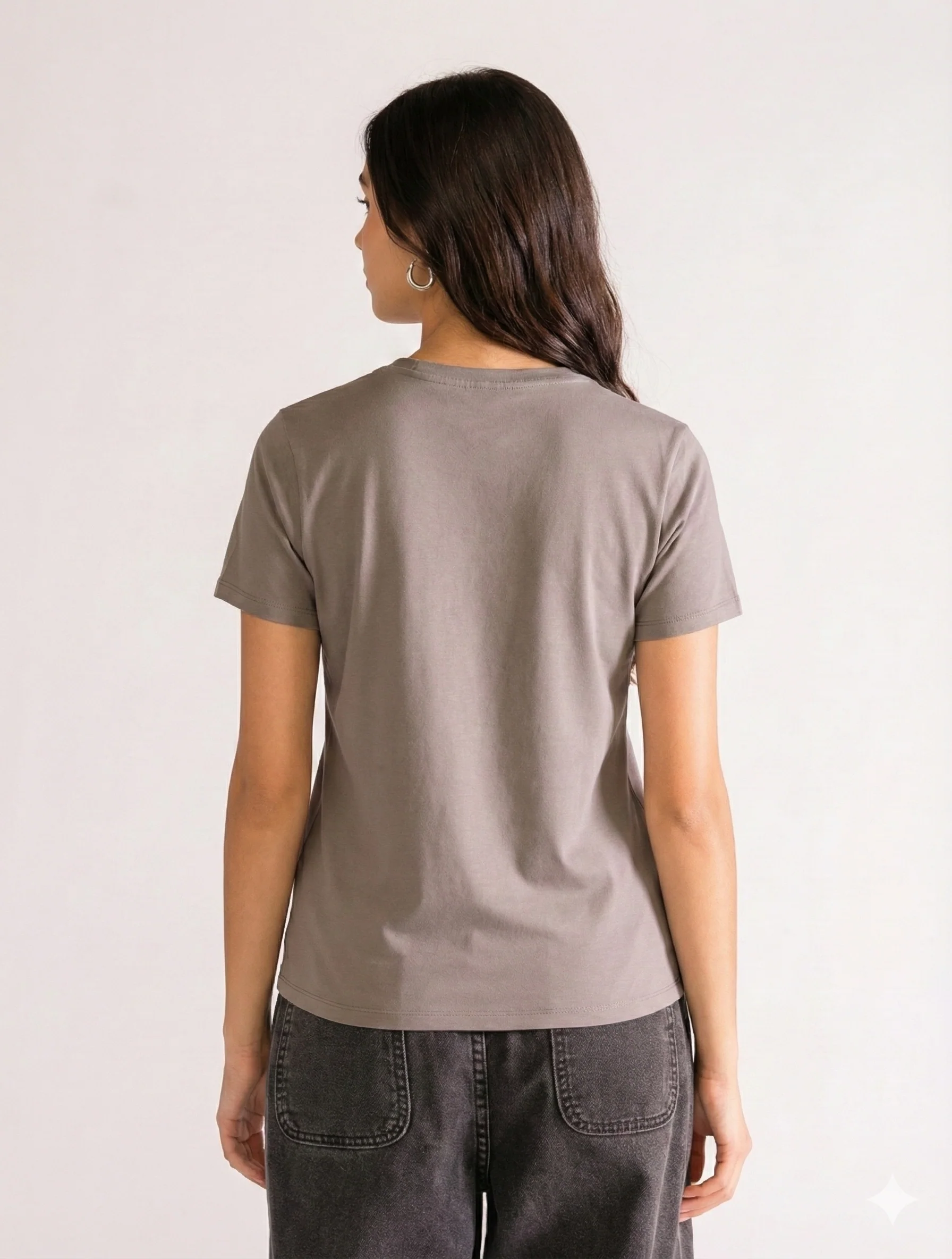 Basic Premium Tee, Gris Obscuro - Imagen 3