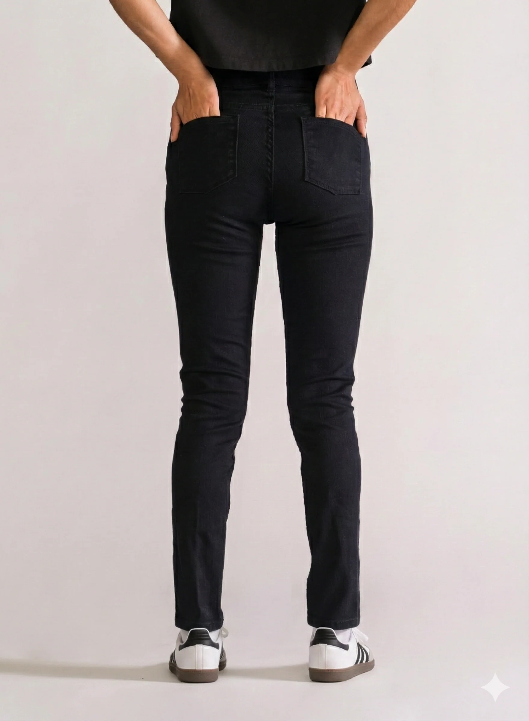 Basic Skinny Jeans, Negro - Imagen 3