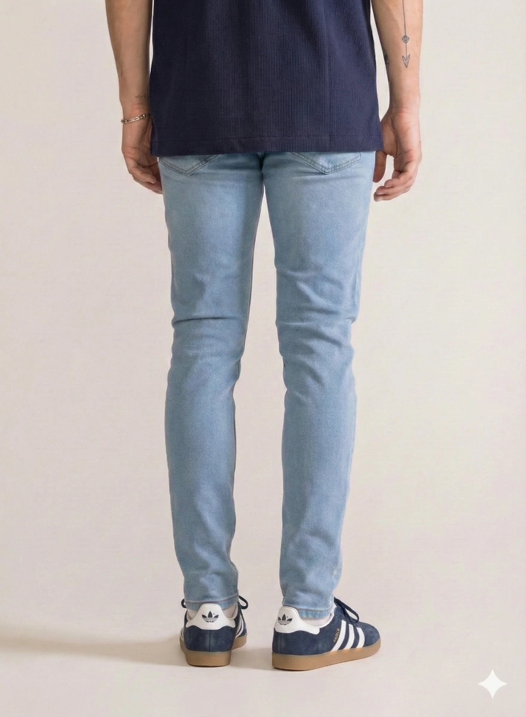 Basic Skinny Jeans, Celeste - Imagen 3