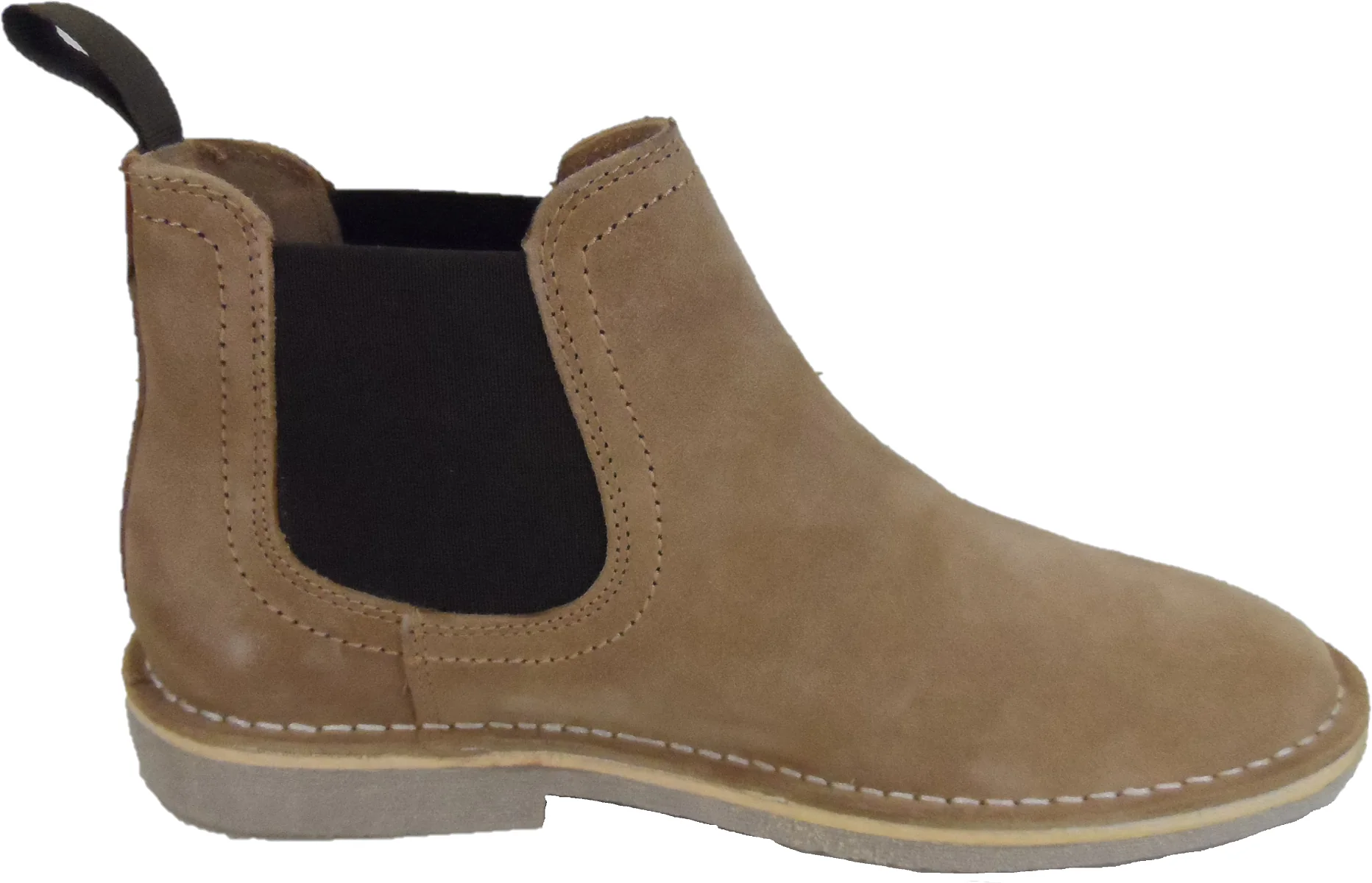 Hush Puppies Mens Sand Real Suede Chelsea Desert Boots - Imagen 5
