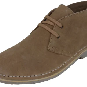 Hush Puppies Mens Sand 2 Eyelet Real Suede Desert Boots