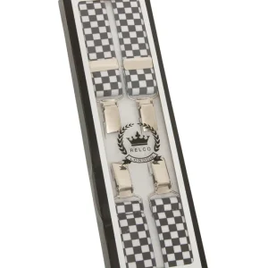Relco Mens UK Made One Inch Checkerboard Braces