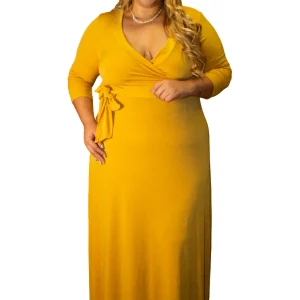 Vestido largo plus size moda