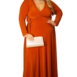 Vestido largo plus size femenino