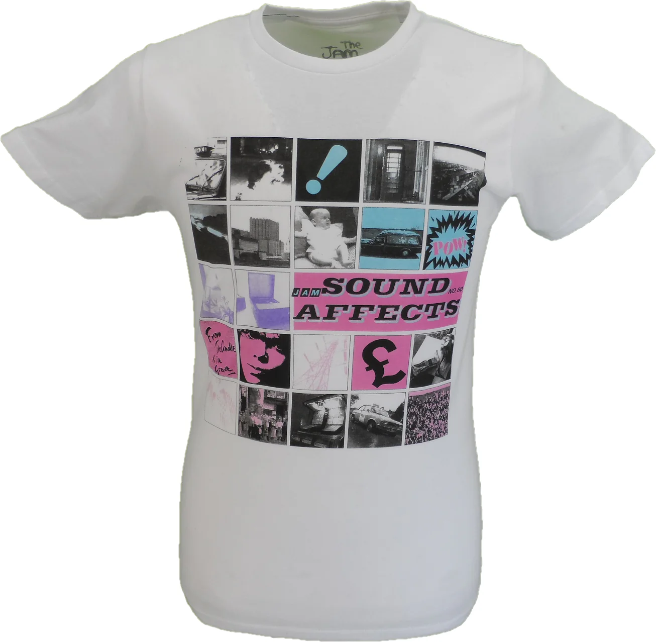 Mens The Jam White Sound Affects Official T Shirt