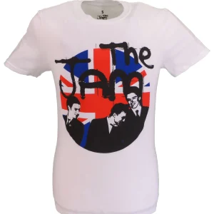 Mens White Union Jack Official The Jam T Shirt